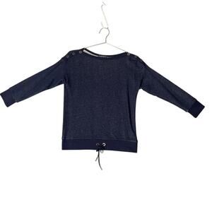 Lauren Ralph Lauren Women's XS Blue Pullover Sweatshirt top Boat Neck Casual